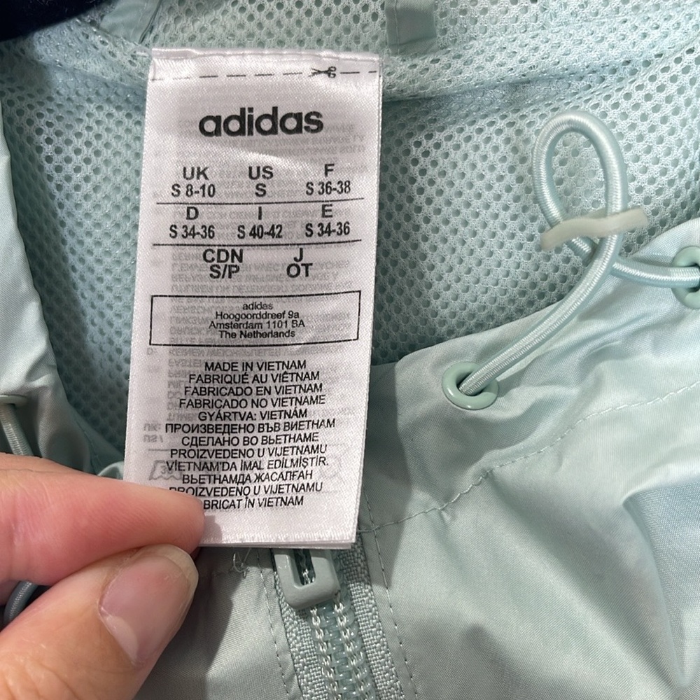 Adidas Hoodie Windbreaker Lightweight Jacket - Picture 4 of 5